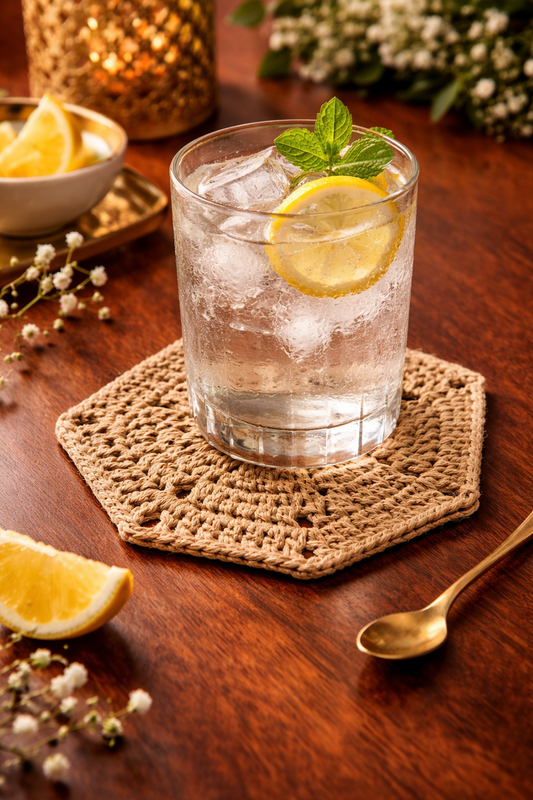 Crochella Luxe Crochet Coasters – Handcrafted Table Elegance