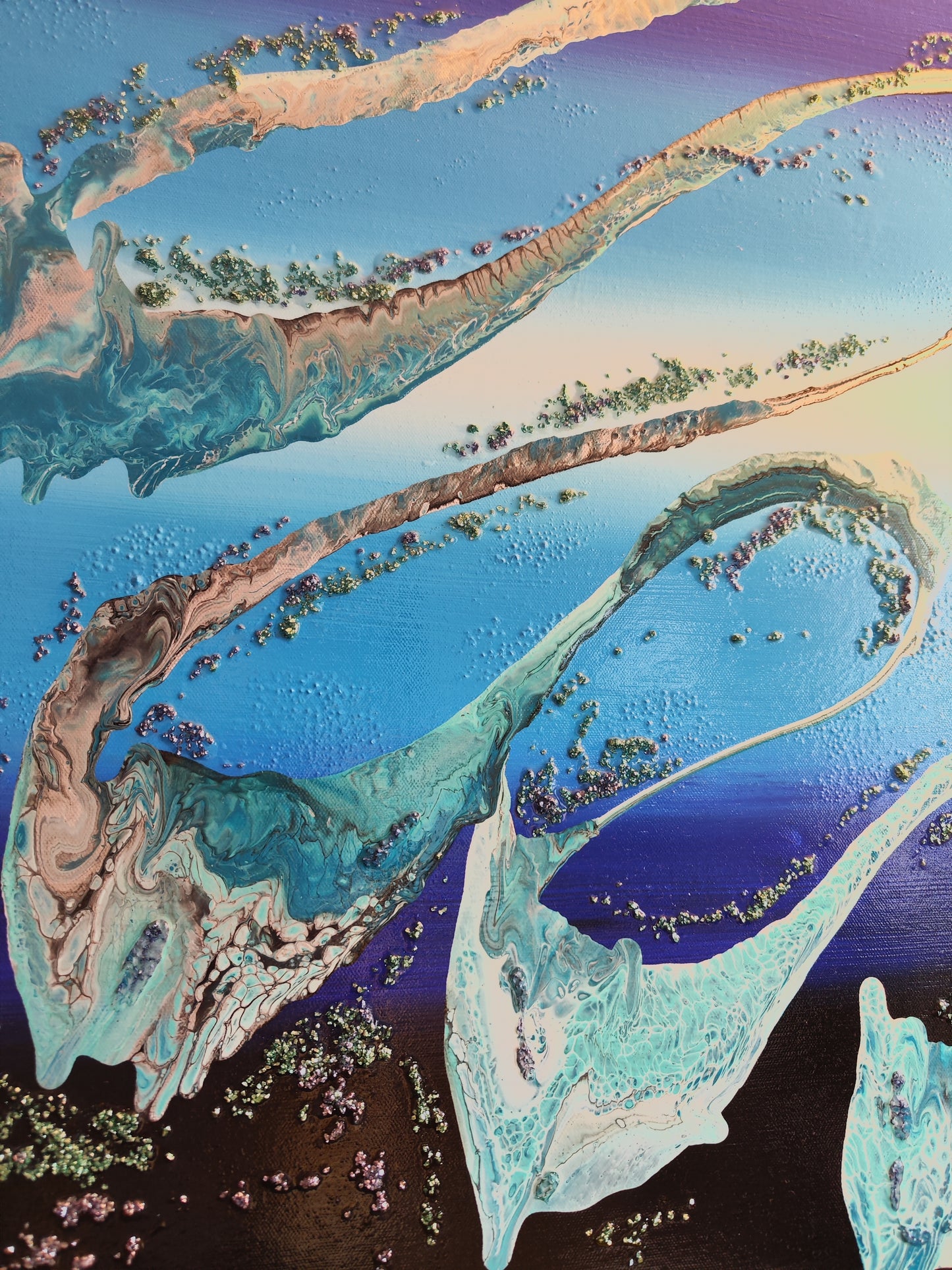 Flowing Serenity – Original Acrylic Water Painting