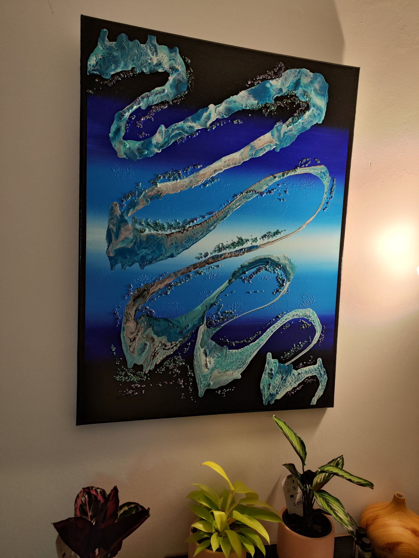 Flowing Serenity – Original Acrylic Water Painting