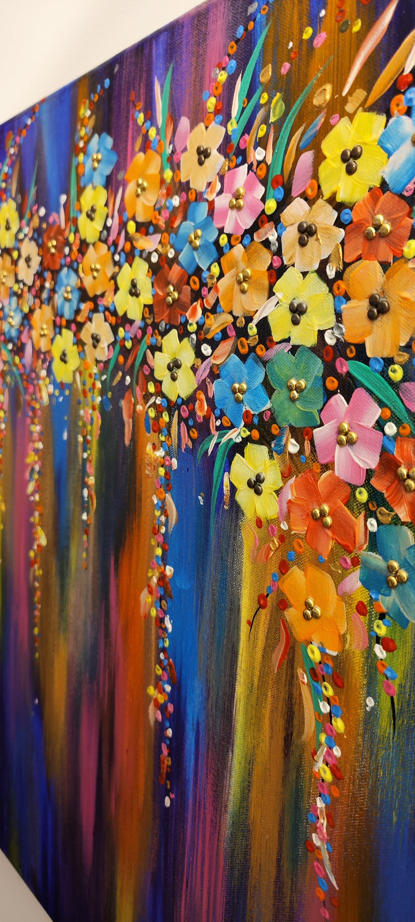 Floral Symphony – Original Acrylic Flower Painting