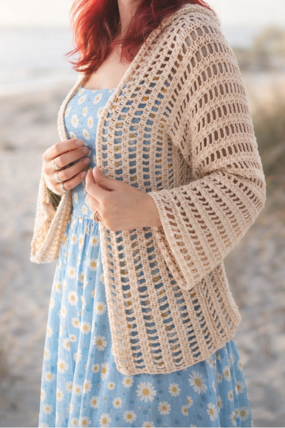 Light Summer Crochet Jacket Pattern (PDF) –  Open-Stitch Jacket