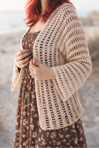 Light Summer Crochet Jacket Pattern (PDF) –  Open-Stitch Jacket