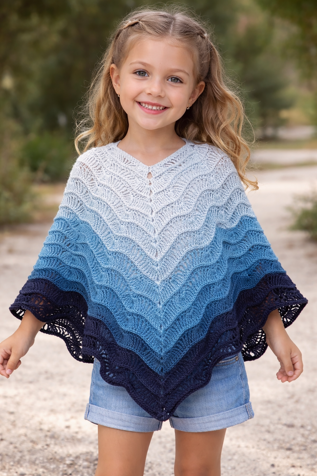 Boho Fire Poncho – Crochet PDF Pattern