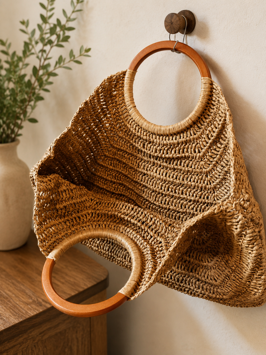 Crochella Raffia Beach Tote