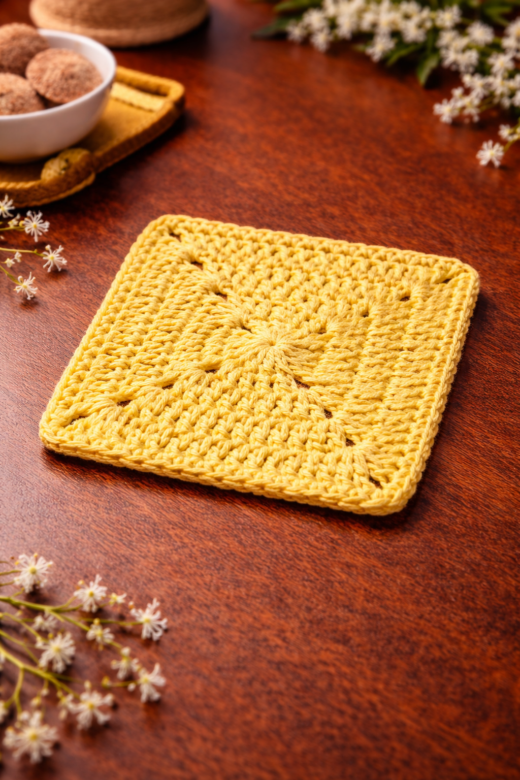 Crochella Luxe Crochet Coasters – Handcrafted Table Elegance