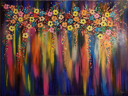 Floral Symphony – Original Acrylic Flower Painting